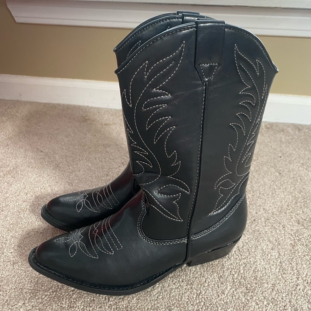 TKS Black Cowboy Boots